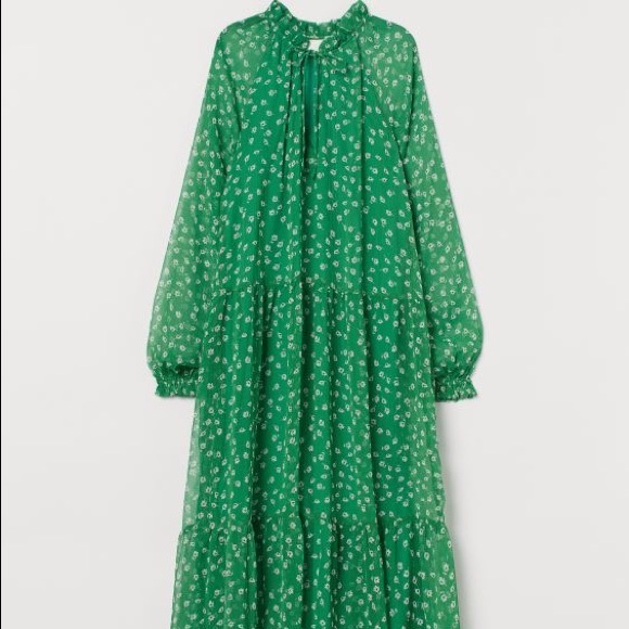 ❌SOLD❌Romantic Floral Chiffon Dress Balloon Sleeve - Picture 5 of 16